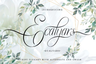 Ecalyars: Elegant Script Font for Craft Creators