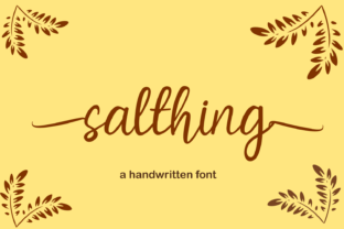 Salthing: A Stylish Font for Business